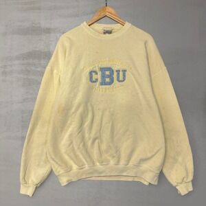 Oarsman Sweatshirt Yellow Christian Brothers University CBU Embroidered XL